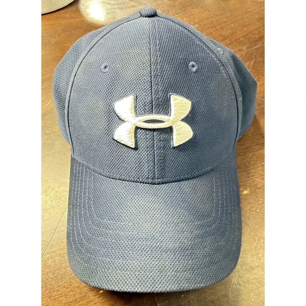Under Armour Hat Cap Fitted Mens L/XL Blue Blitzing UA Classic Fit‎ Athletic